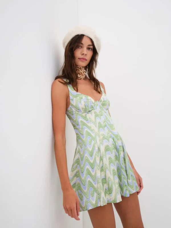 Hot For Love & Lemons Yori Mini Dress Green