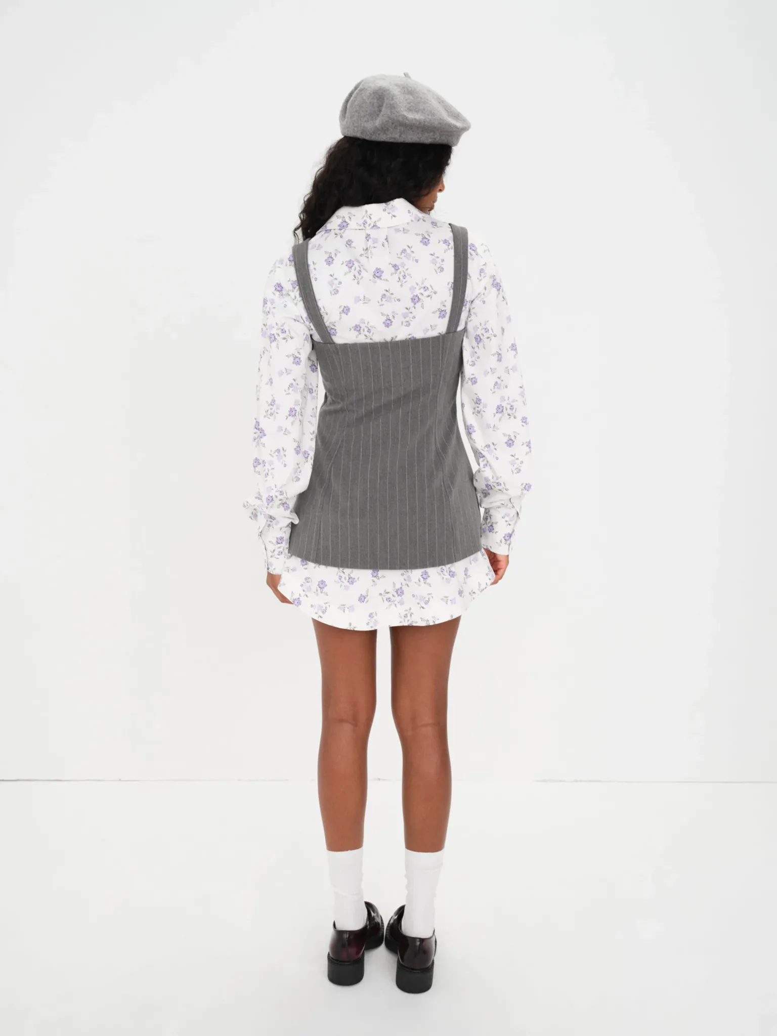 yvette_layered_dress_3.webp Discount For Love & Lemons Yvette Layered Dress Grey